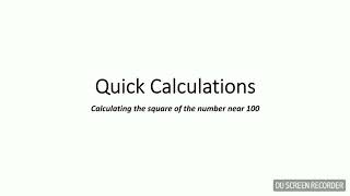 Quantitative aptitude-Quick calculations
