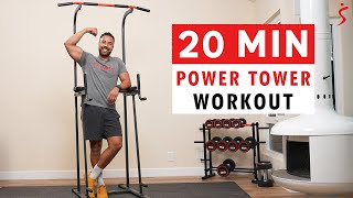 20 Min Power Tower Workout | Total Upper Body Strength at Home