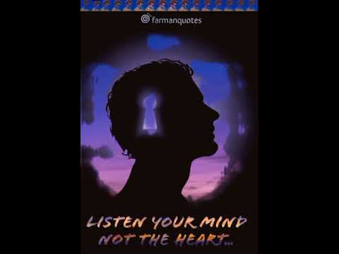 Listen your mind not the heart||short motivation clip||