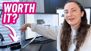 TobenONE 18 in 2 MacBook Docking Station Review: Dual Monitors & Space-Saving Design, Organized Desk