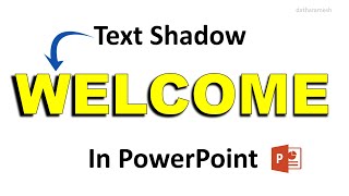 How to Add Shadow to Text In PowerPoint