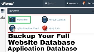 How to Backup My WordPress Database From cPanel | Review Again