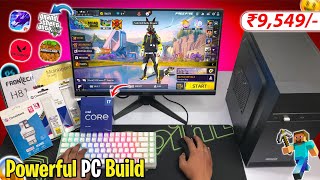 ₹9,549/- Cheapest i7 gaming pc Full Setup build under Rs 10k 🔥- Intel i7 4th gen, 16gb ram Free Fire