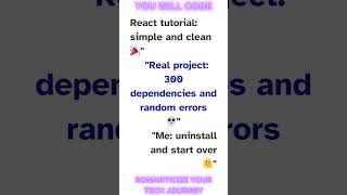Learning New Framework be like... | Romanticize Your Tech Journey! #devlife #developers  #codermemes