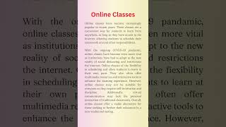 Essay on Online Classes in 200 words  #essaywritinginenglish #shortsvideo #onlineeducationessay