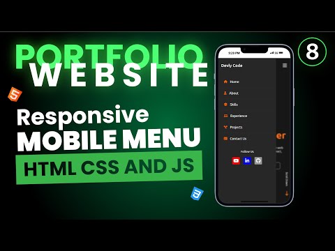 Build a Hamburger Menu with HTML, CSS, and JavaScript | Devly Code