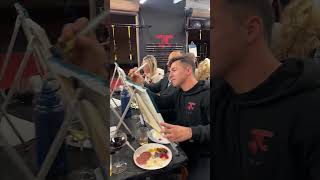 Wine and paint night from last January at Fitness on Fire was a night to remember! ✨🎨