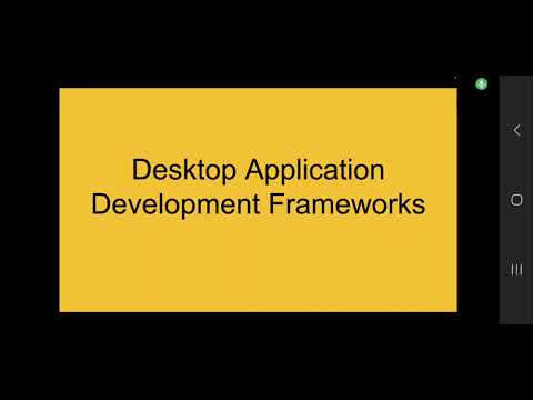 Desktop Application Development Frameworks