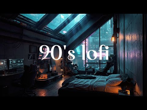 90s Lofi for Late Night Focus | Rainy Midnight Ambience