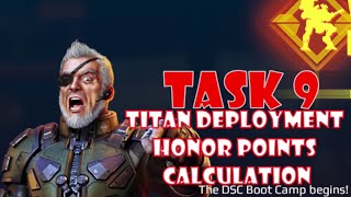 Task 9 War Robots DSC Boot Camp - Titan Deployment Honor Points Calculation - War Robots Event