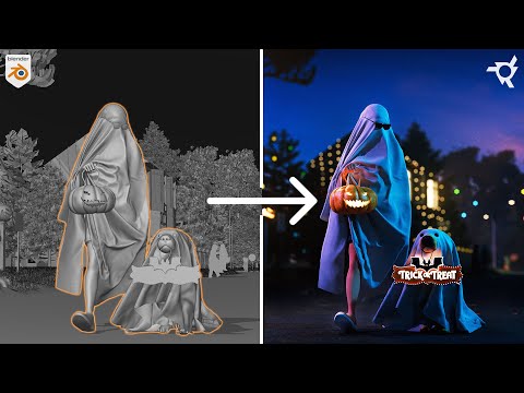 Cute Halloween Artwork in 10 Minutes! | Blender Tutorial