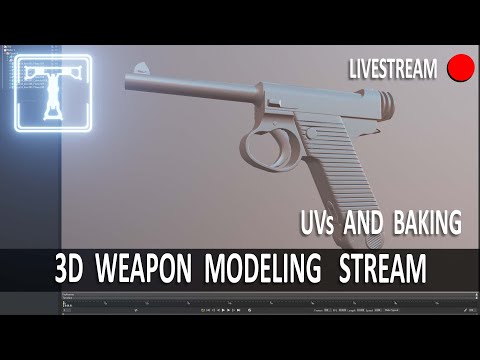 3D WEAPON MODELING - Chill and Chat 3d art stream