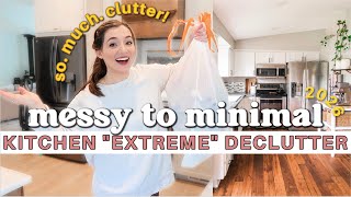 KITCHEN DECLUTTER + ORGANIZE w/me! 🤪 MESSY TO MINIMAL MOM