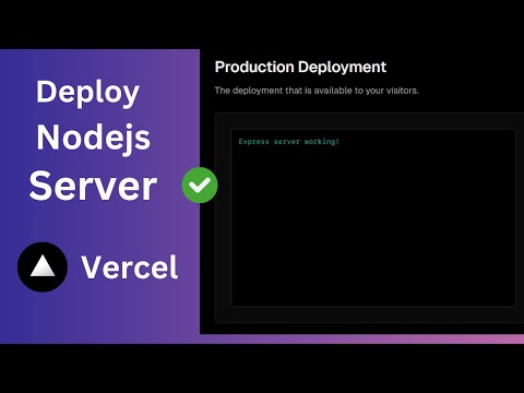 How To Deploy Node.js Server to Vercel | Node.js Tutorial