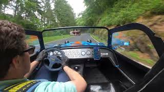 Caterham 485S sliding through some twisty roads in Luxembourg😎