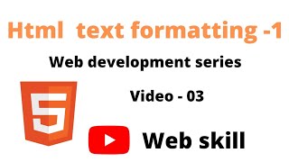 what is html text formatting tags 👍#html#web development series