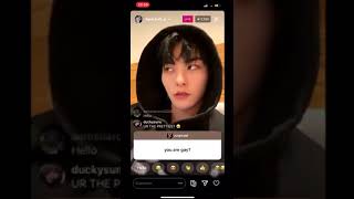 Hur Hyunjoon (Ex Member Of The Boyz Hwall) answering the question “you are gay?” On IG live