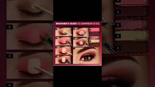 Step by step shimmery eye makeup#makeuptipsforbeginners #ytshorts