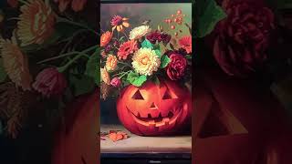 FREE Fall art screensaver for your TV. DIY Frame TV hack #frametv #falldecor #halloween #budgetdecor