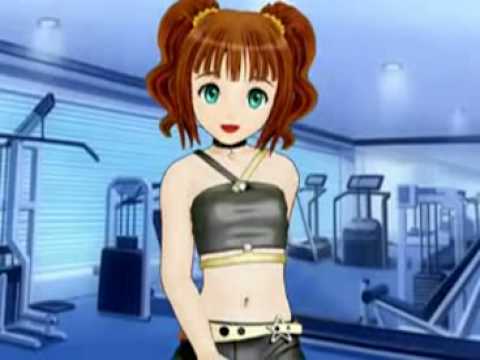Yayoi on a Horse Riding Machine