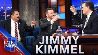 Jimmy Kimmel, Stephen Colbert And Guillermo Toast “To Good Friends, Great Jobs And Late Night TV”