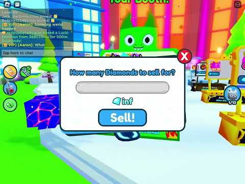 Inf gems for the pet in pet sim x glitch