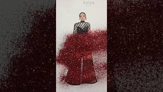 Black and red dress#glitterlover #art #trending #viraldress