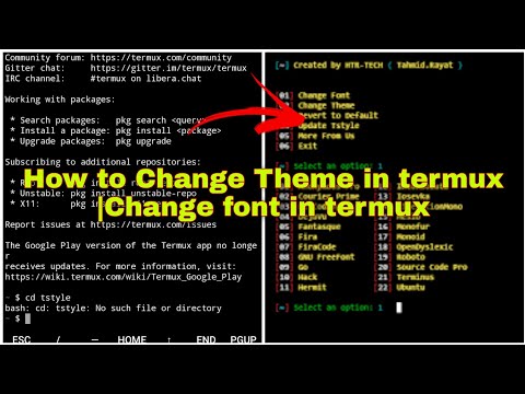 How to Change Theme in termux |Change font in termux |