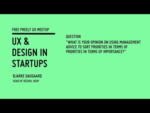 Preely Meetup - UX & Design in starups. Behind the talk