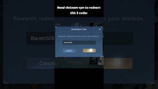 3 redeem code mobile legends