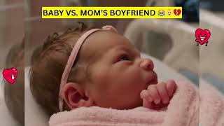 Baby’s Verdict No Boyfriend for Mom😂👶 #viralvideo  #shortsfeed  #newbornreaction #talkingbaby #funny