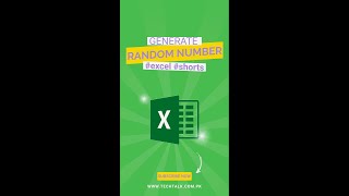 How to Generate Random Numbers in Excel #techtalk #shorts