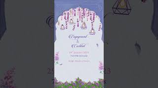 Engagement wedding invitation template