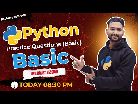 Python Practice Questions (Basic) | Live Doubt Session | Beginners Python LIVE
