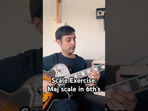 Practice your Major scale in 6ths #guitarlesson #guitartutorial #guitartips #learnguitar #jazzguitar