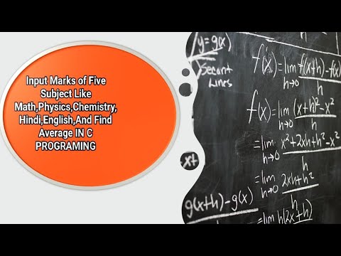 Find Average Of Five Subject In C Language ( C language for beginners)