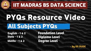 Best PYQs Practice Platform For IIT MADRAS BS DATA SCIENCE | Foundation & Diploma Level 