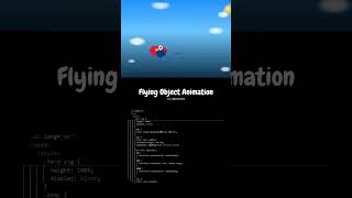 Flying Object Animation | HTML CSS Animation| @cs_unlocked #shorts #coding #programming #ui