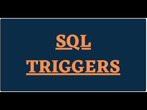 Triggers In SQL