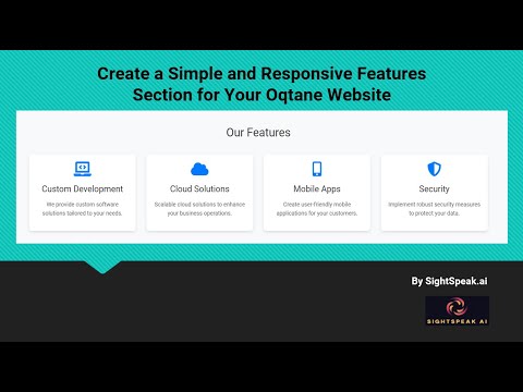 Create a Simple and Responsive Features Section for Your Oqtane Website