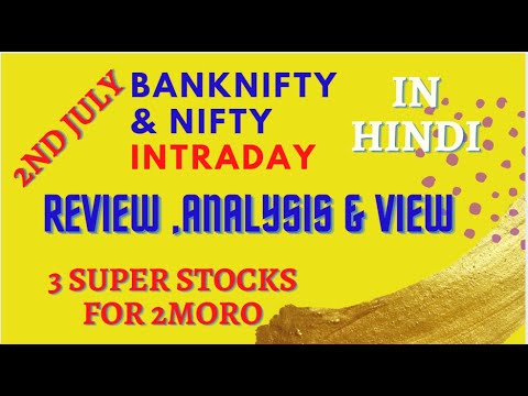 BANKNIFTY & NIFTY INTRADAY..VIEW ANALYSIS..3 STOCKS FOR 2JULY..ABOUT TODAY CADILA..IN HINDI