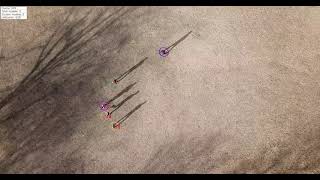 Multiple Target Tracking on R2 from moving UAV with people running