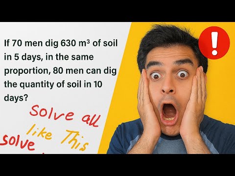 Most Repeated MCQs Explanations Math|Work & Time Problem | 70 Men 630m³ in 5 Days | Test Preparation