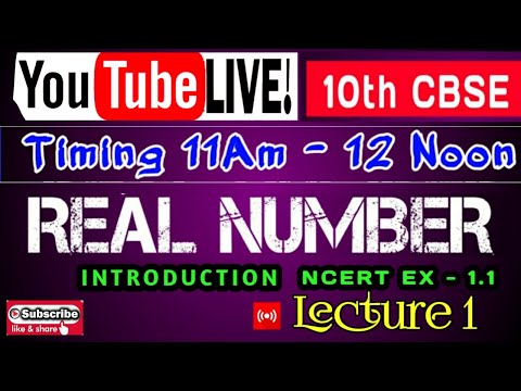 REAL NUMBER LECTURE 1