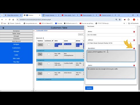 Create a MySQL Table and Instantly  View, Add, Edit, Group, and Dictate!