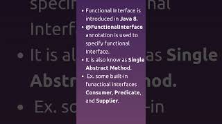 What is Functional Interfaces in Java | Java Interview Question #shorts #java