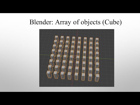 Array of Object in blender (cube)