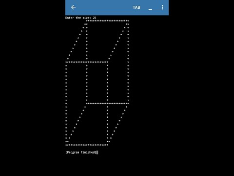 Can YOU draw CUBE with PRINT?, #shorts, #python, #pydroid, #pattern, #shape, #begginer,#star,#coding
