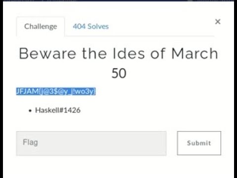 Beware Of Ides Of March (Cryptography) | Author: Haskell | Cyber Yoddha CTF