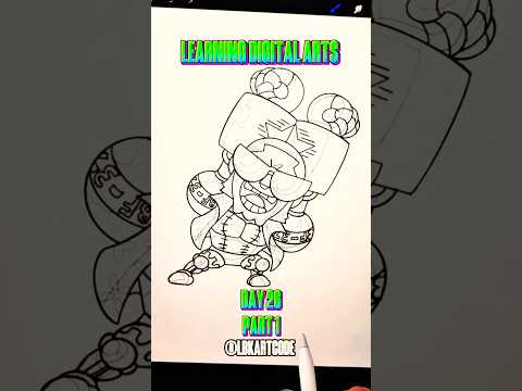 Learning Digital_Day26 Part1 #onepiece #cyborg #strawhatpirates #shorts #digitalart #drawing #art